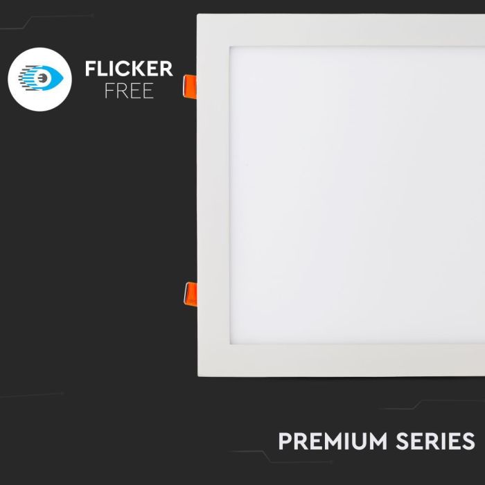 Mini panel LED cuadrado V-TAC - Serie Premium - IP20 - 24W- 2000 Lúmenes - PKW - 3000K-extra-6.webp