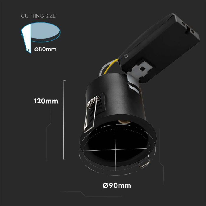 Lámpara empotrada LED - Push and Lock - Can Bezel Fittings - IP20 - Negro-extra-3.webp