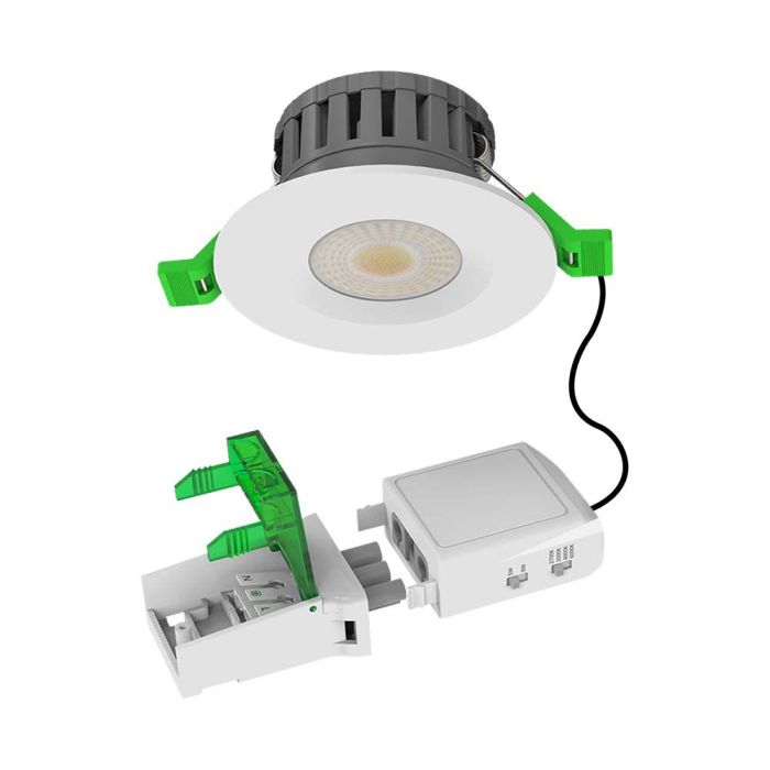 V-TAC LED Redondo Fire Rated Down Light - IP65 Impermeable - Cromo - 8W- 830 Lumens - 4IN1-extra-11.webp
