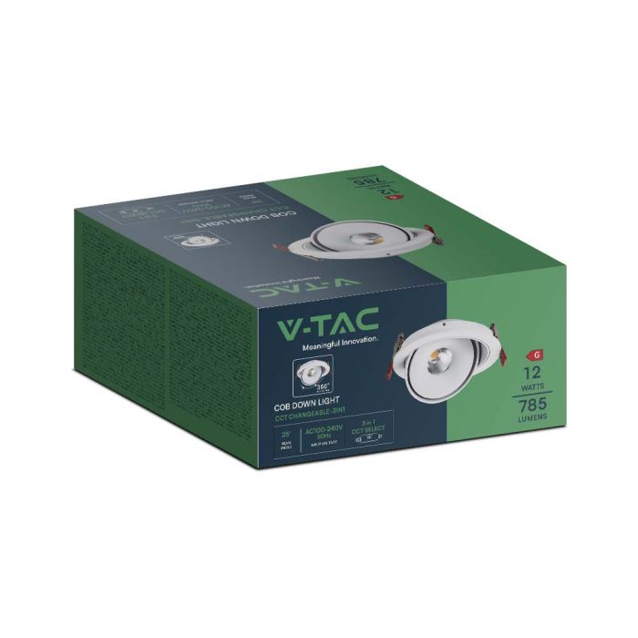 V-TAC LED Foco Ajustable - IP20 - 12W - 785 Lumens - 3IN1-extra-8.webp