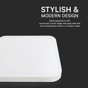 V-TAC LED Plafón cuadrado - Samsung - IP44 - Blanco - 24W- 2500 Lumens - 6500K - 295MM-extra-4.webp