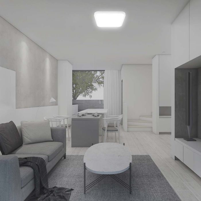 V-TAC LED Plafón cuadrado - Sensor - IP44 - Blanco - 36W- 3820 Lumens - 4000K-extra-2.webp