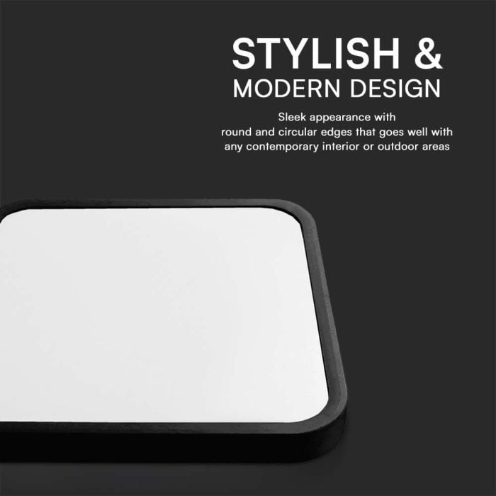 V-TAC LED Plafón cuadrado - IP44 - Negro - 48W- 5160 Lumens - 4000K-extra-4.webp