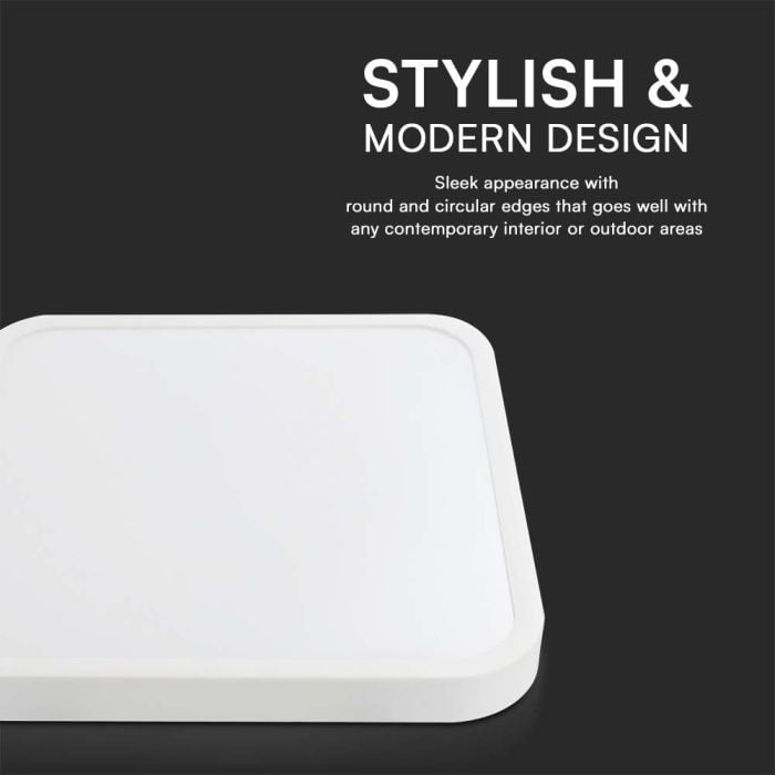 V-TAC LED Plafón cuadrado - Samsung - IP44 - Blanco - 18W- 1830 Lumens - 4000K-extra-4.webp