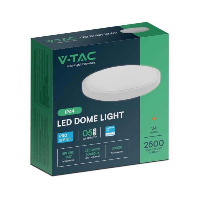 V-TAC LED Plafón redondo - Samsung - IP44 - Blanco - 24W- 2500 Lumens - 4000K-extra-7.webp
