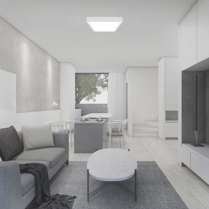 V-TAC LED Plafón cuadrado - Sensor Microondas - IP44 - Blanco - 24W - 2400 Lumens - 4000K - 295MM-extra-2.webp