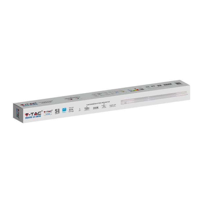 V-TAC Regleta LED T5 Integrada - Samsung - IP20 - Blanca - 7W- 700 Lumens - 3000K-extra-1.webp