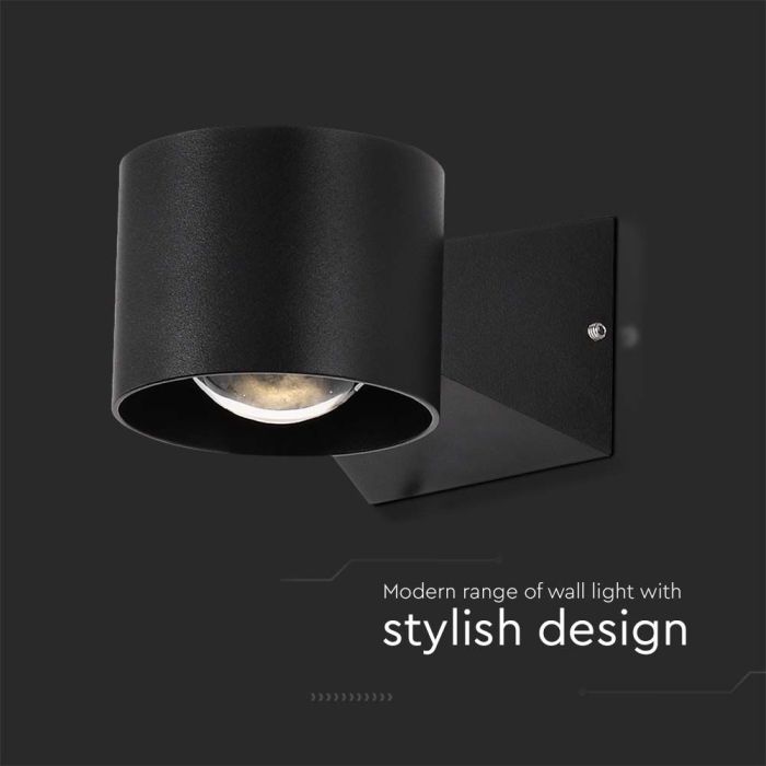 V-TAC Aplique LED Redondo - IP65 Impermeable - Negro - 5W- 465 Lumens - 3000K-extra-4.webp