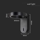 Aplique LED Giratorio V-TAC - IP20 - Cuerpo Negro - 5W- 600 Lumens - 3000K + 4000K-extra-3.webp