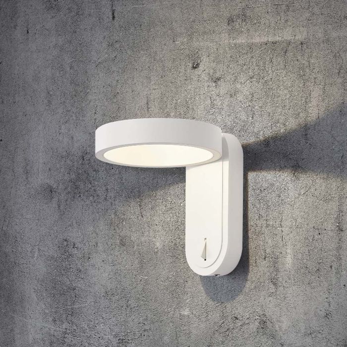 Aplique LED Giratorio V-TAC - IP20 - Cuerpo Blanco - 5W- 600 Lumens - 3000K + 4000K-extra-2.webp