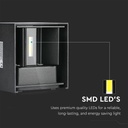 V-TAC LED Aplique Cuadrado - Bridgelux - IP65 Impermeable - Negro - 11W - 1360 Lumens - 3000K-extra-1.webp