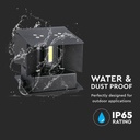 V-TAC LED Aplique Cuadrado - Bridgelux - IP65 Impermeable - Negro - 11W - 1360 Lumens - 3000K-extra-7.webp