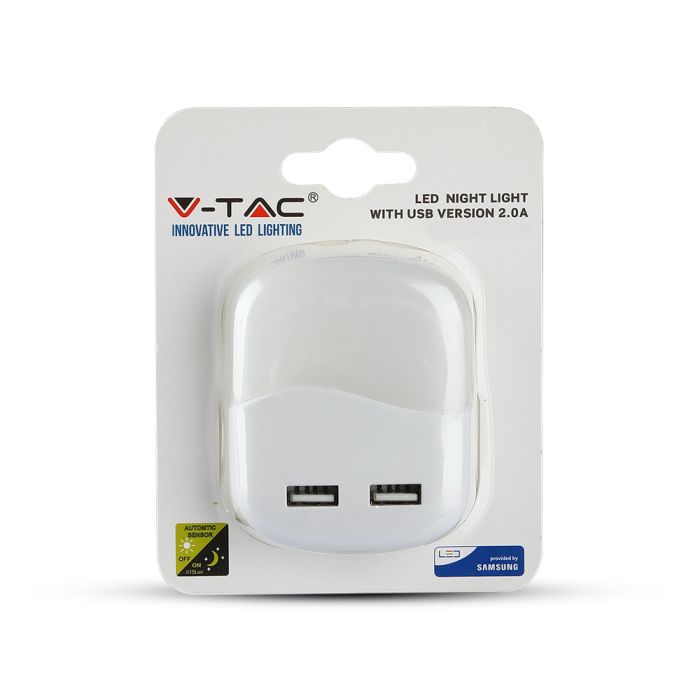 V-TAC Aplique LED Cuadrado - Samsung - USB - Luces de noche-extra-5.webp