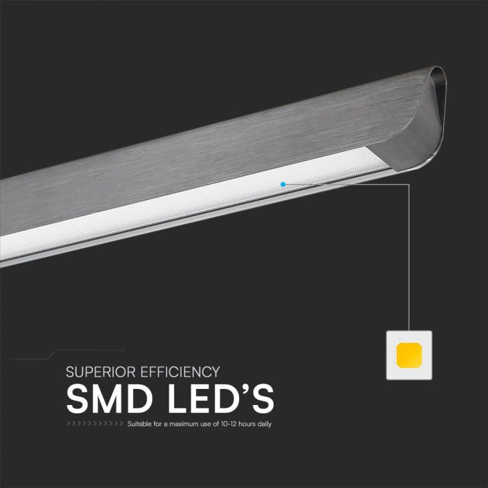 V-TAC LED Luz Lineal - Samsung - IP20 - Gris Mate - 36W- 2880 Lumens - 3IN1-extra-4.webp
