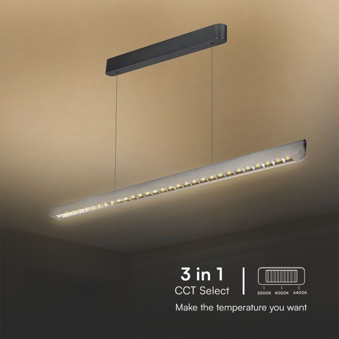V-TAC LED Luz Lineal - Samsung - IP20 - Gris Mate - 36W- 2880 Lumens - 3IN1-extra-5.webp