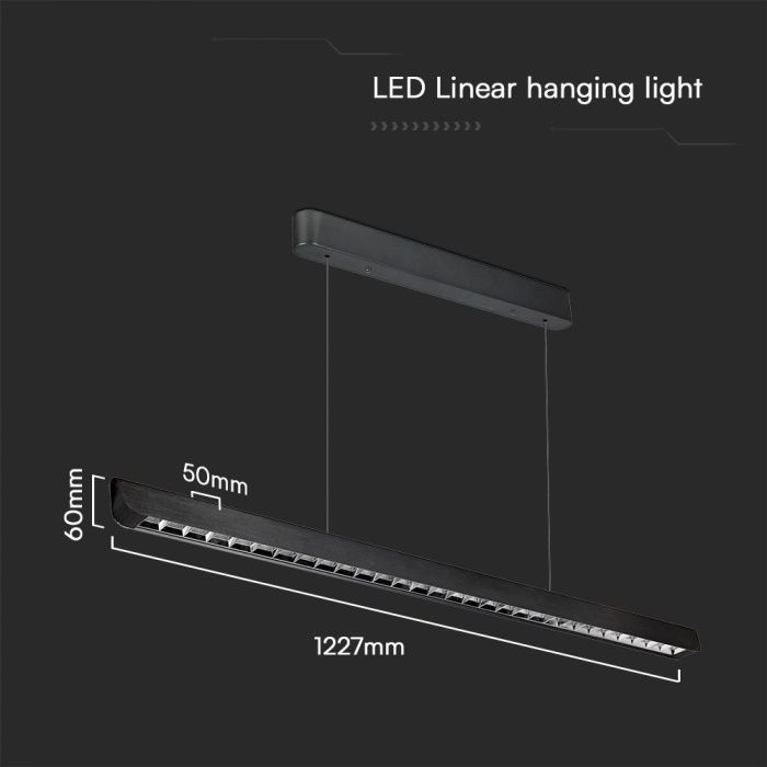 V-TAC LED Luz Lineal - Samsung - IP20 - Negro - 36W- 2880 Lumens - 3IN1-extra-3.webp