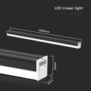 V-TAC LED Luz Lineal de Superficie - IP20 - Negro - 40W - 4300 Lumens - 6500K-extra-3.webp