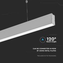 V-TAC Luminaria lineal LED colgante - IP20 - Plata - 40W - 3300 Lumens - 4000K-extra-8.webp