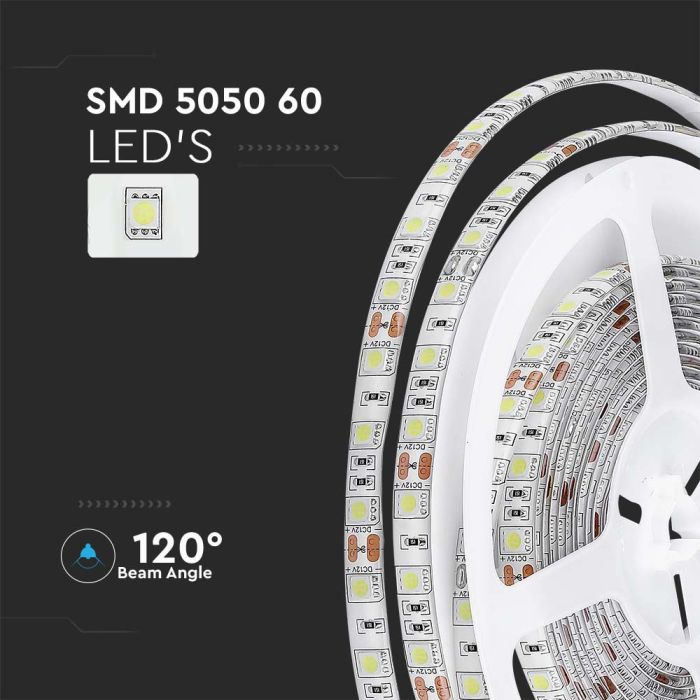 Tira de luz LED V-TAC - IP65 Impermeable - 3000K - Precio/1m (5m Rollo)-extra-5.webp