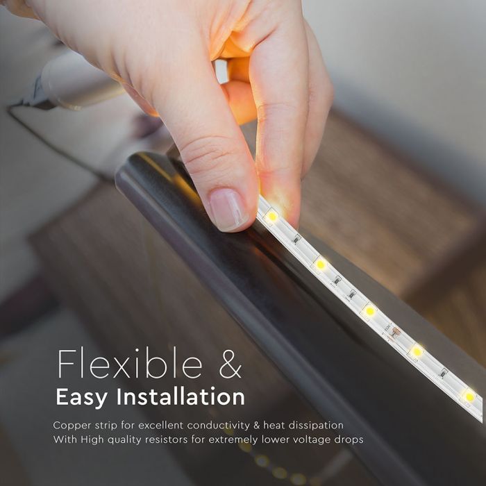 Tira de luz LED V-TAC - IP65 Impermeable - 4000K - Precio/1m (5m Rollo)-extra-6.webp