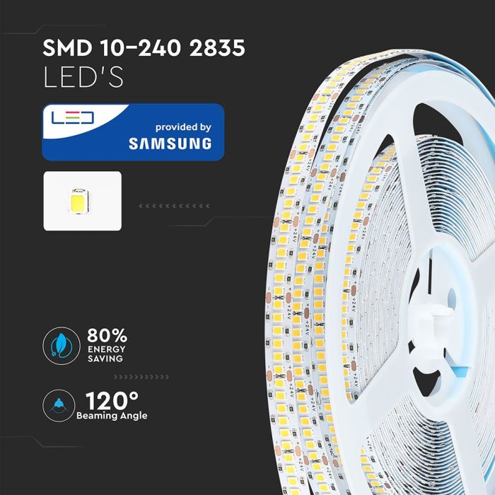 Tira de luz LED V-TAC - Samsung - IP20 - 4000K - Precio/1m (Rollo de 10m)-extra-4.webp