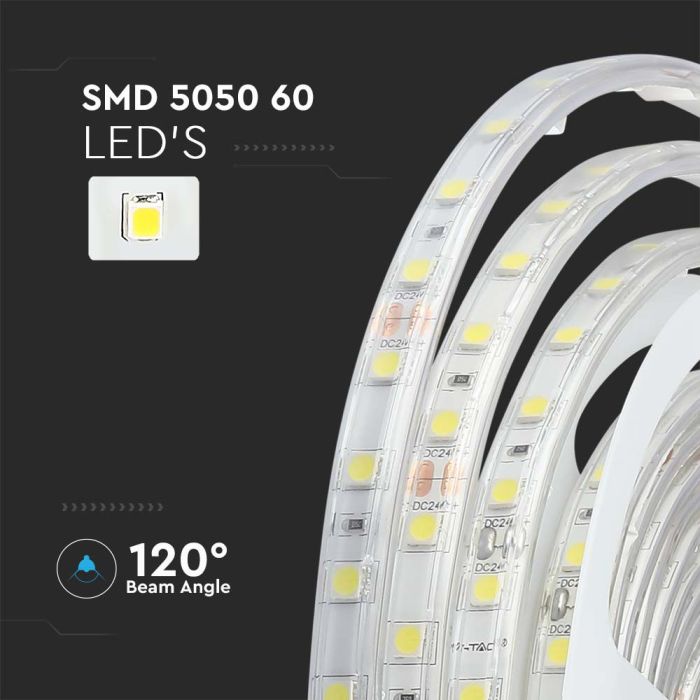 Tira de luz LED V-TAC - IP65 Impermeable - 6500K - Precio/1m (5m Rollo)-extra-4.webp