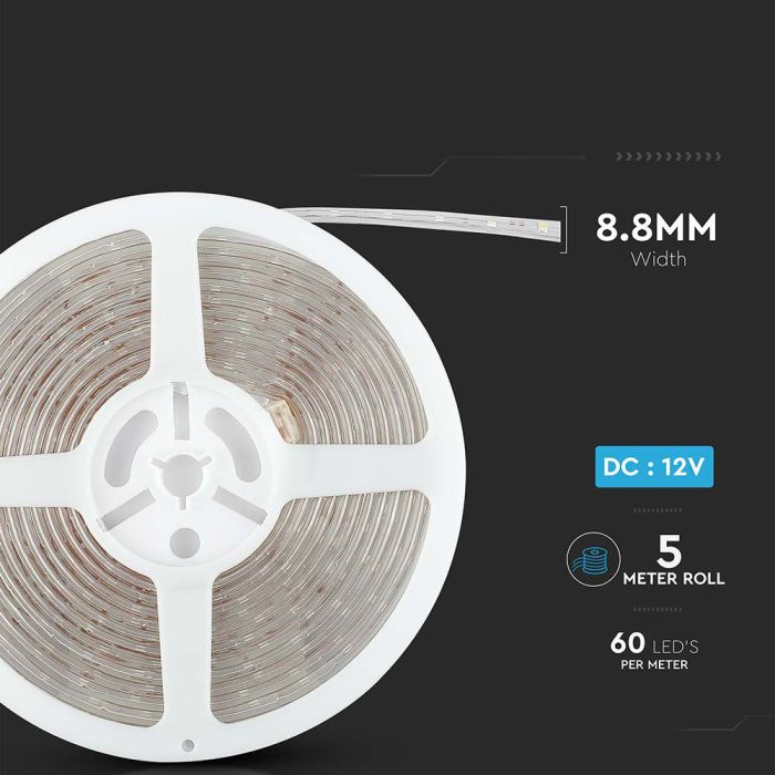 Tira de luz LED V-TAC - IP65 Impermeable - 4000K - Precio/1m (5m Rollo)-extra-9.webp