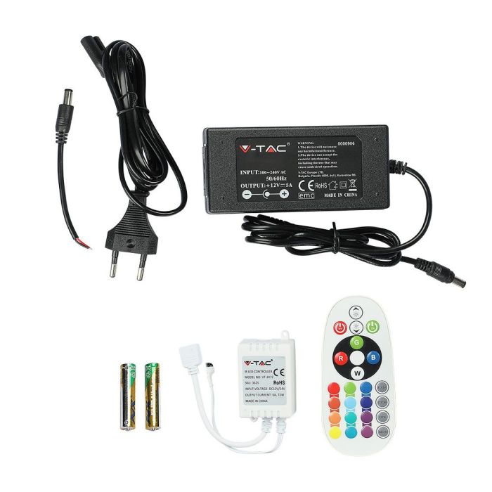 V-TAC Tira de Luz LED Kits - EU Plug - IP20 - RGB - Precio/1m (5m Rollo)-extra-15.webp
