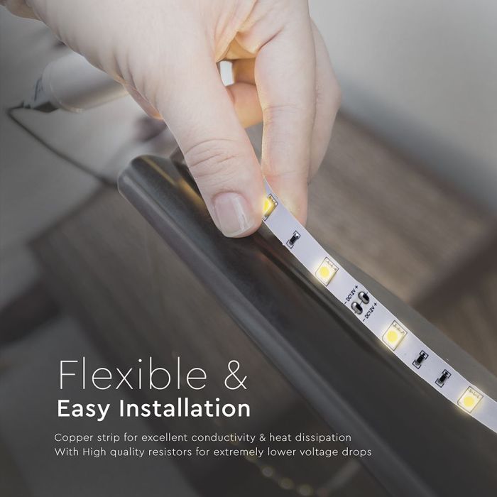 Tira de luz LED V-TAC - IP20 - 4.8W - 3000K - Precio/1m (5m Rollo)-extra-5.webp