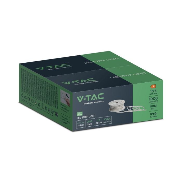 Tira de luz LED V-TAC - 220V - IP65 Impermeable - 4000K - Rollo de 50m-extra-9.webp