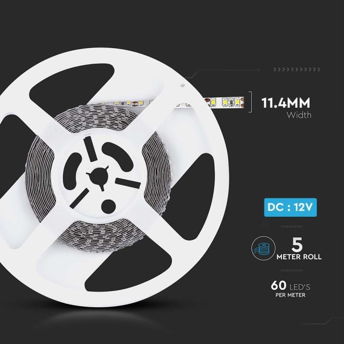 Tira de luz LED V-TAC - IP65 Impermeable - 6500K - Precio/1m (5m Rollo)-extra-9.webp