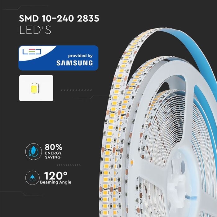 Tiras de luz LED V-TAC - Samsung - 24V - IP20 - 6400K - Rollo de 10m-extra-7.webp
