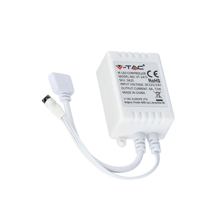 Tiras de luz LED V-TAC - Accesorios - Controladores infrarrojos - Mando a distancia 24 teclas - IP20 - 72W-extra-7.webp