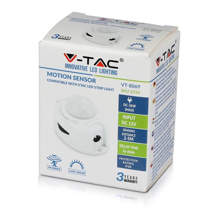 V-TAC Tiras de Luz LED - Accesorios - Sensor de Luz de Cama - IP20 - Blanco-extra-8.webp