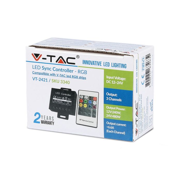 Tiras de luz LED V-TAC - Accesorios - Controladores - Mando a distancia 20 teclas - IP20 - Controlador RGB-extra-5.webp