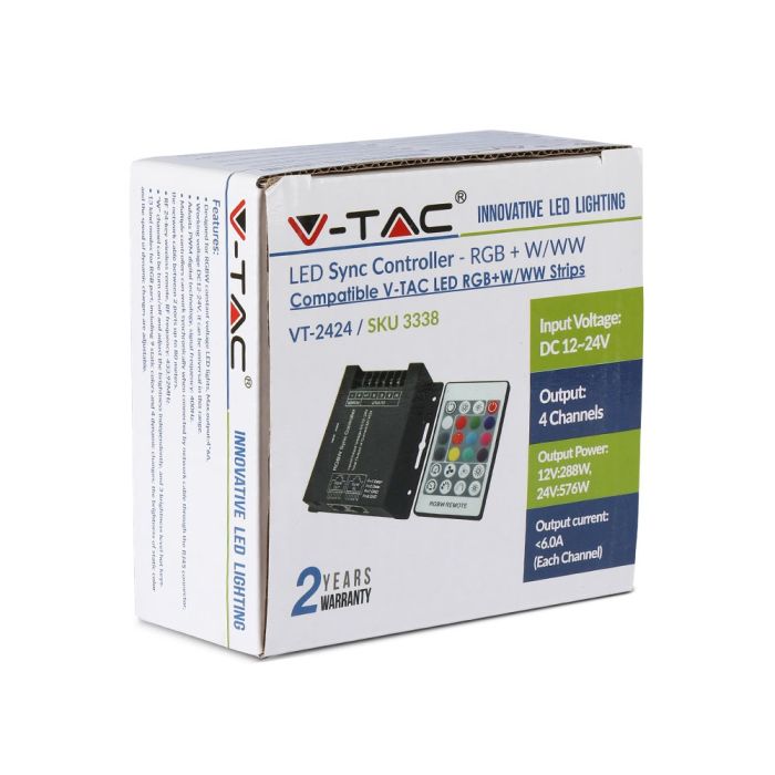 Tiras de luz LED V-TAC - Accesorios - RGB + W Controlador - Mando a distancia 24 teclas - IP20-extra-9.webp