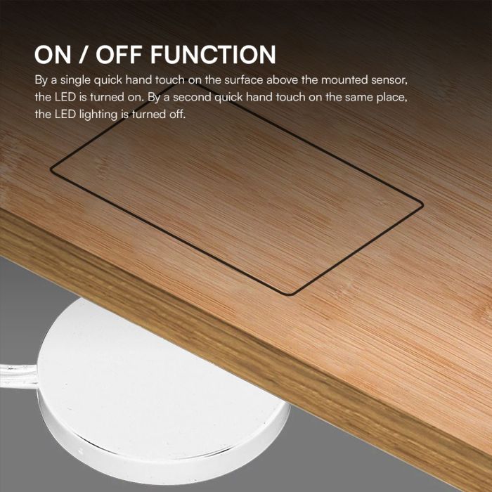 V-TAC Tiras de Luz LED - Accesorios - Interruptor Táctil Dimmer - Blanco-extra-5.webp