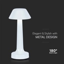 V-TAC Lámpara de Sobremesa Recargable - IP20 - Blanca - 1W- 40 Lumens - 3IN1-extra-4.webp