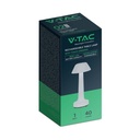 V-TAC Lámpara de Sobremesa Recargable - IP20 - Blanca - 1W- 40 Lumens - 3IN1-extra-7.webp