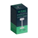 V-TAC Lámpara de Sobremesa Recargable - IP20 - Blanco+Transparente - 3W - 210 Lumens - 3IN1-extra-7.webp