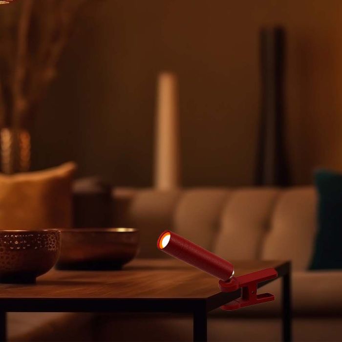 V-TAC Lámpara de Sobremesa Recargable - IP20 - Roja - 3W - 300 Lumens - 4000K-extra-3.webp