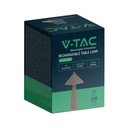V-TAC Lámpara de Sobremesa Recargable - IP20 - Marrón - 3W - 240 Lumens - 3IN1-extra-7.webp