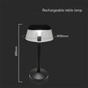 V-TAC Lámpara de Sobremesa Recargable - IP20 - Negra - 3W - 110 Lumens - 3IN1-extra-3.webp