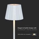 V-TAC Lámpara de Sobremesa Recargable - IP20 - Cuerpo Blanco - 1.5W- 150 Lumens - 3IN1-extra-4.webp