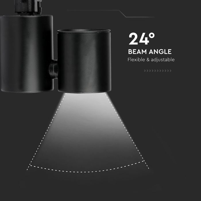V-TAC LED Foco de carril - IP20 - Negro - 33W - 1800 Lumens - 5000K-extra-5.webp