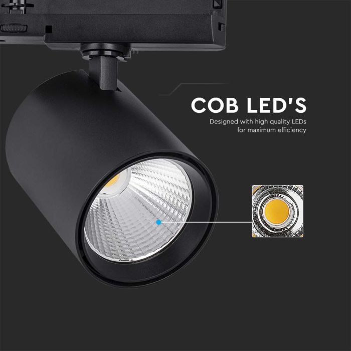 V-TAC LED COB Foco de carril - IP20 - Negro - 35W- 3000 Lumens - 4000K-extra-3.webp