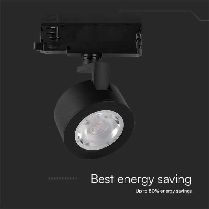 V-TAC LED COB Foco de carril - IP20 - Negro - 30W - 3000 Lumens - 3IN1-extra-5.webp