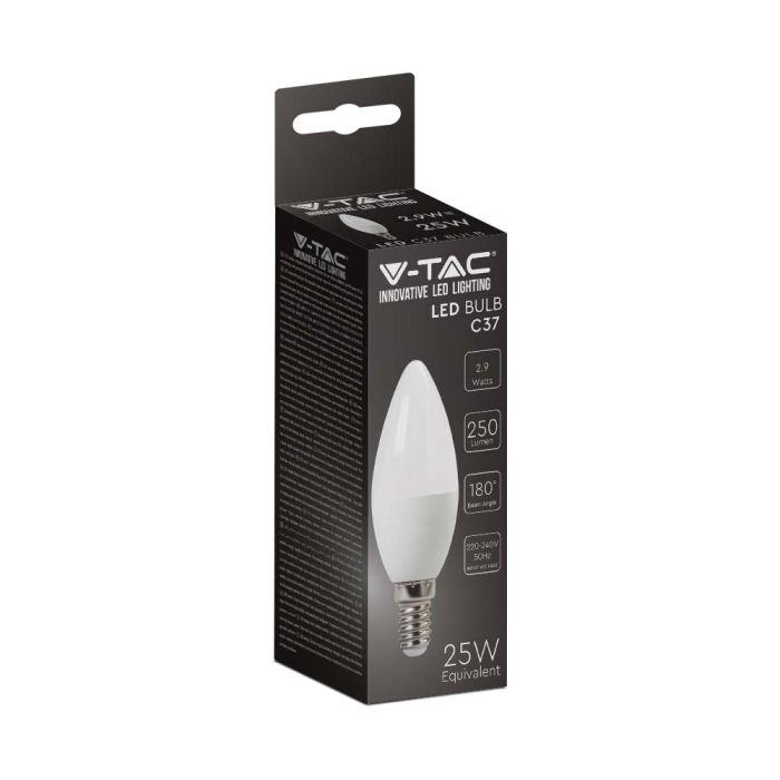 Bombilla LED V-TAC - Vela - Soporte E14 - IP20 - 2.9W- 250 Lumens - 6500K-extra-7.webp