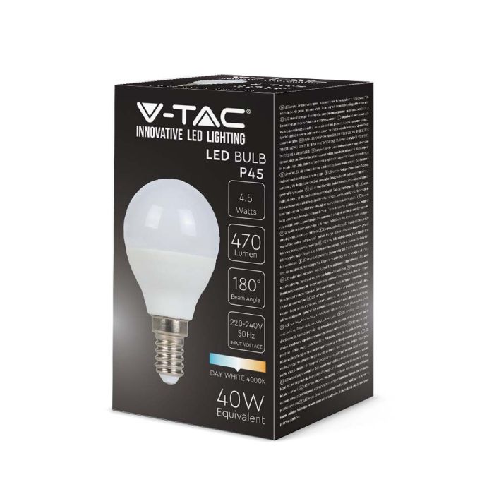 Bombilla LED V-TAC - Golf - Soporte E14 - IP20 - 4.5W- 470 Lumens - 6500K-extra-6.webp