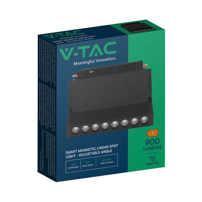 V-TAC Foco Carril LED SMART Magnético- Colgante - IP20 - Negro - 10W - 900 Lumens - 3IN1-extra-7.webp